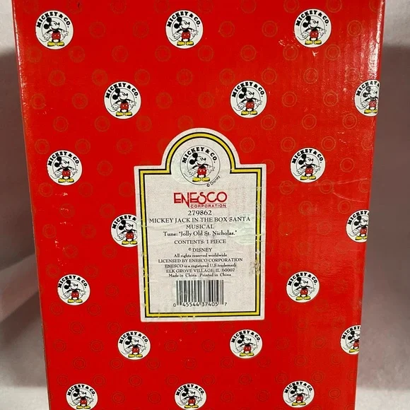 Enesco Red Mickey Mouse Musical Box - Picture 5 of 6